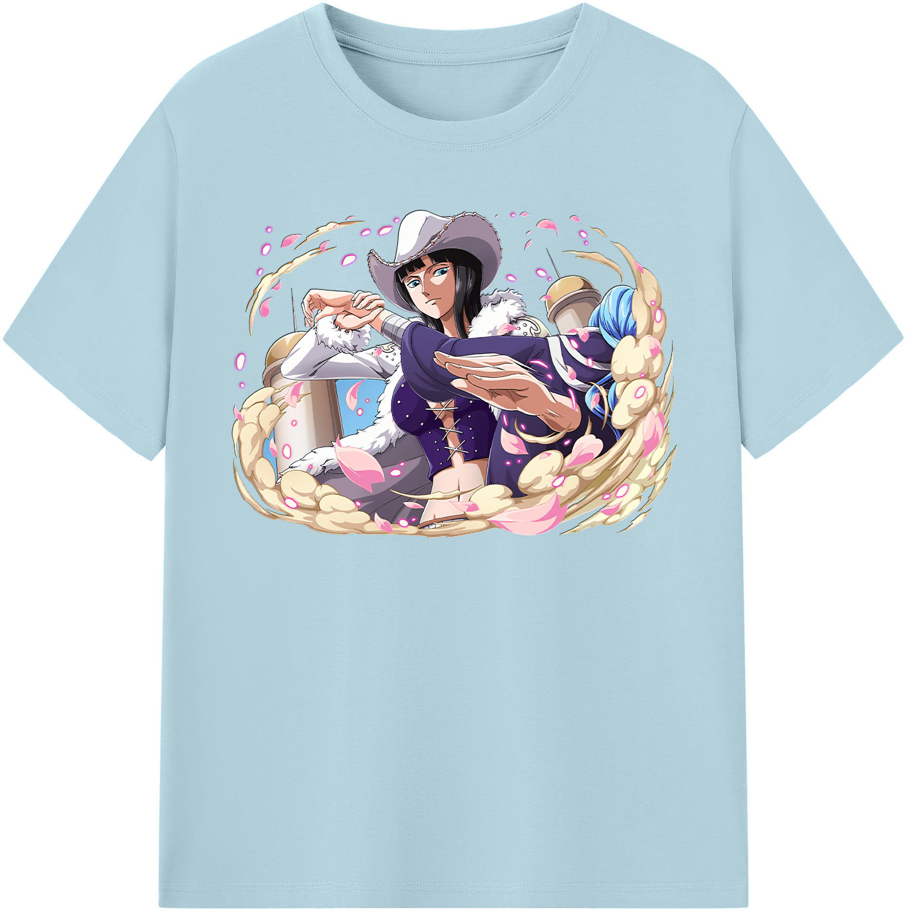 ワンピース ニコ・ロビン ONE PIECE Nico Robin 綿100％半袖Tシャツ（フロントプリント）